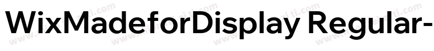 WixMadeforDisplay Regular字体转换